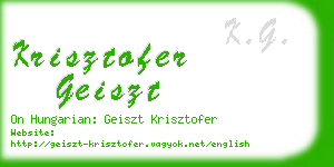 krisztofer geiszt business card